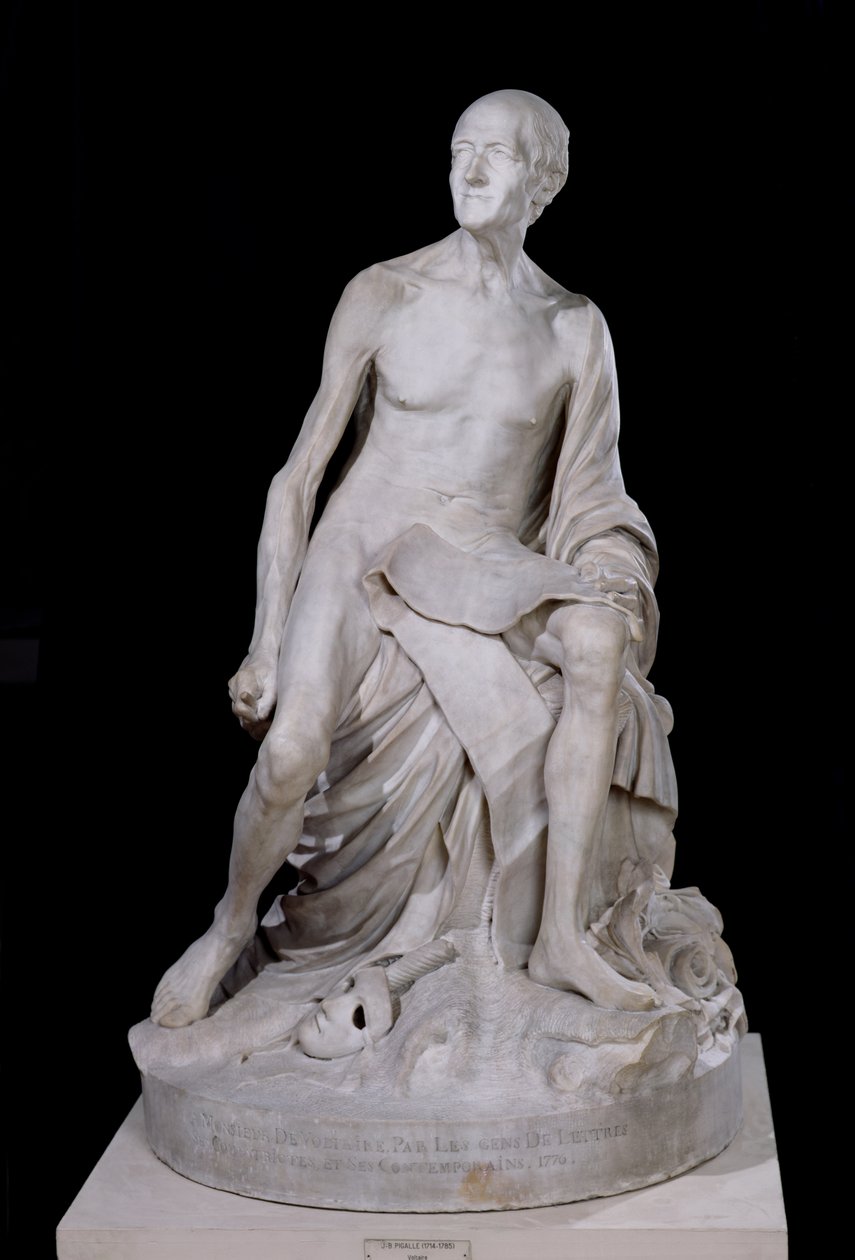 Estatua sentada de Voltaire (1694-1778) 1776 de Jean Baptiste Pigalle