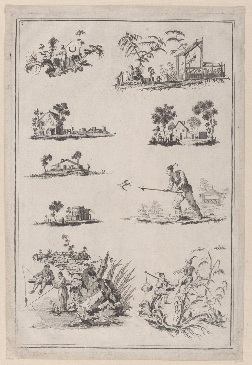 Ornamentos de Chinoiserie, ca. 1760-85 de Jean Baptiste Pillement