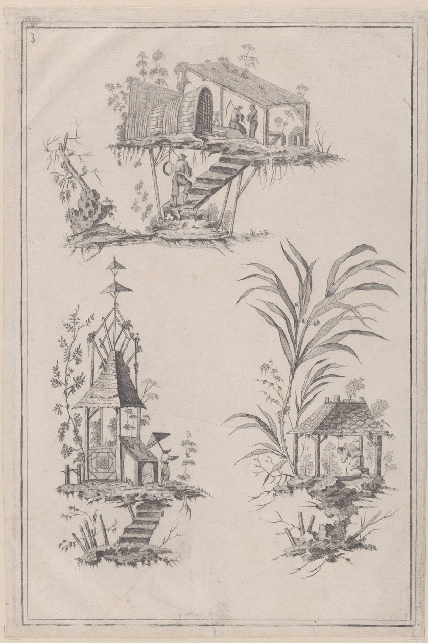 Ornamentos de Chinoiserie, ca. 1760-85 de Jean Baptiste Pillement