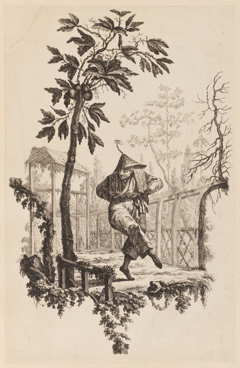 Figura bajo una rama de Jean Baptiste Pillement