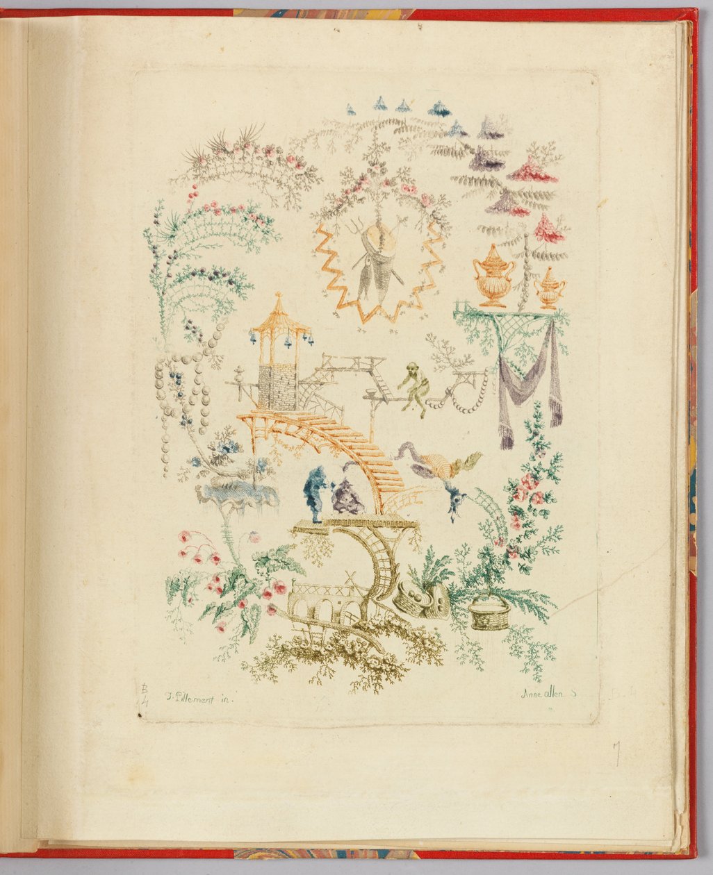 Diseño ornamental de "Nouvelle suite de cahiers chinois a l