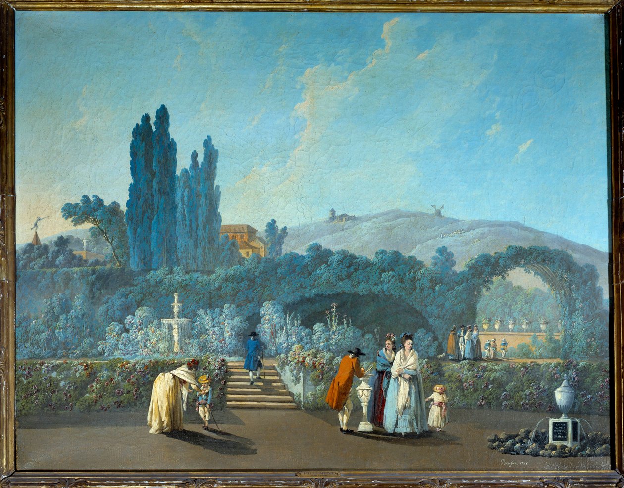 Vista de los jardines de Benfica en Lisboa en 1785 de Jean Baptiste Pillement