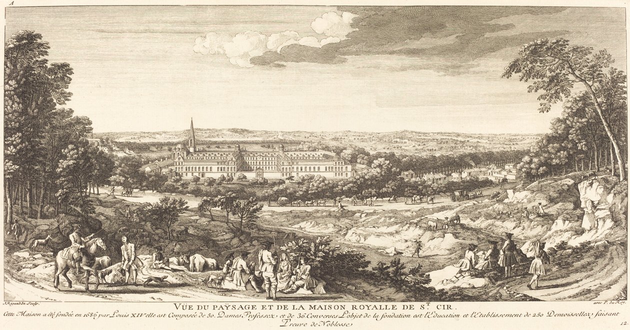 Vista del paisaje de la Casa Real de Saint Cir de Jean Baptiste Rigaud