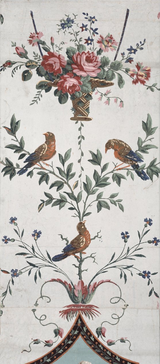 Diseño de papel tapiz arabesco (detalle) de Jean Baptiste Réveillon