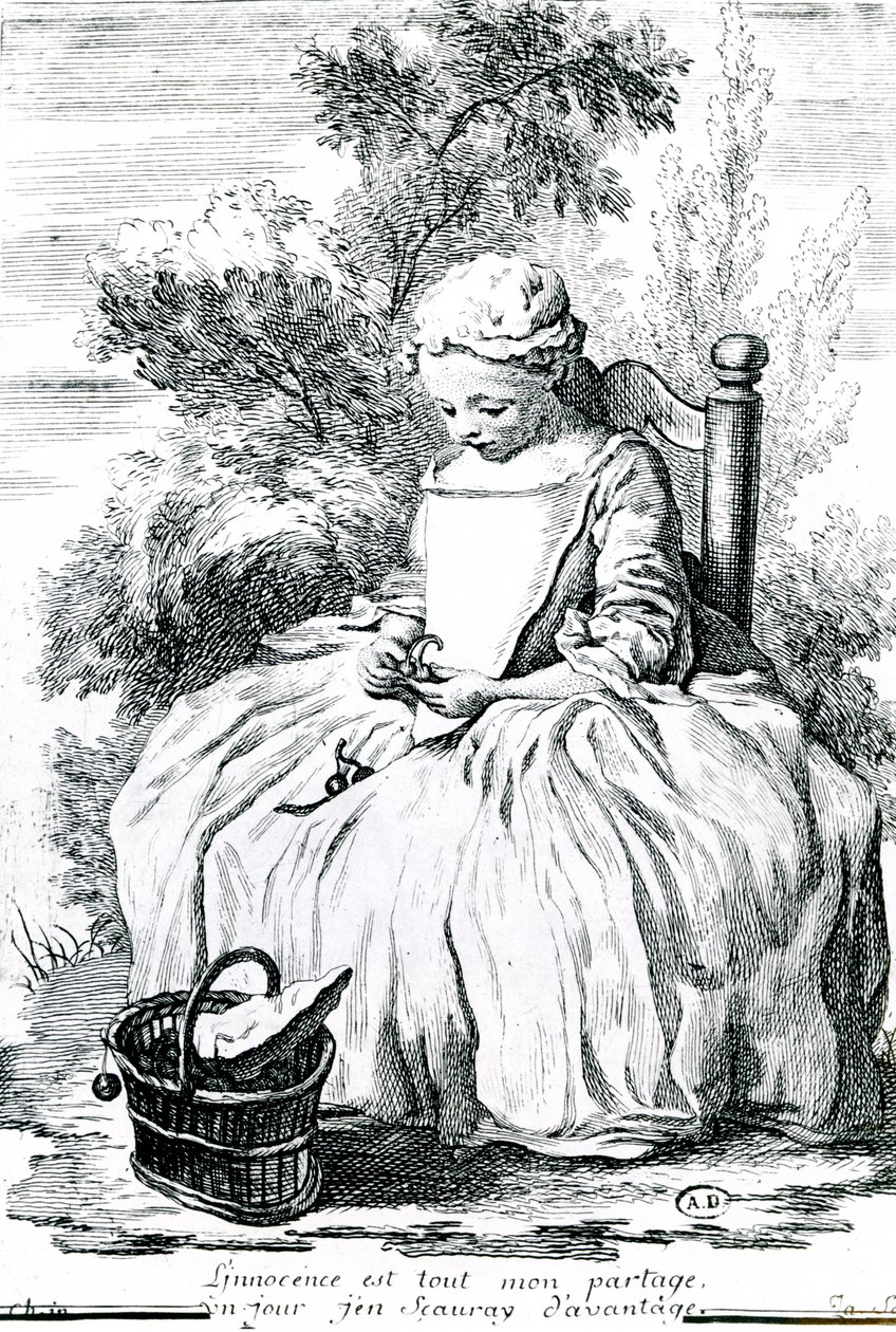 La Inocencia, c.1738 de Jean Baptiste Simeon (after) Chardin