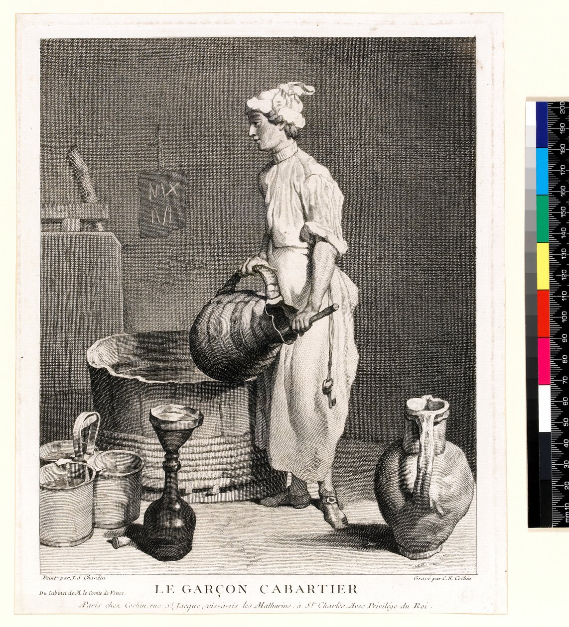 Le Garçon Cabaretier de Jean Baptiste Simeon (after) Chardin