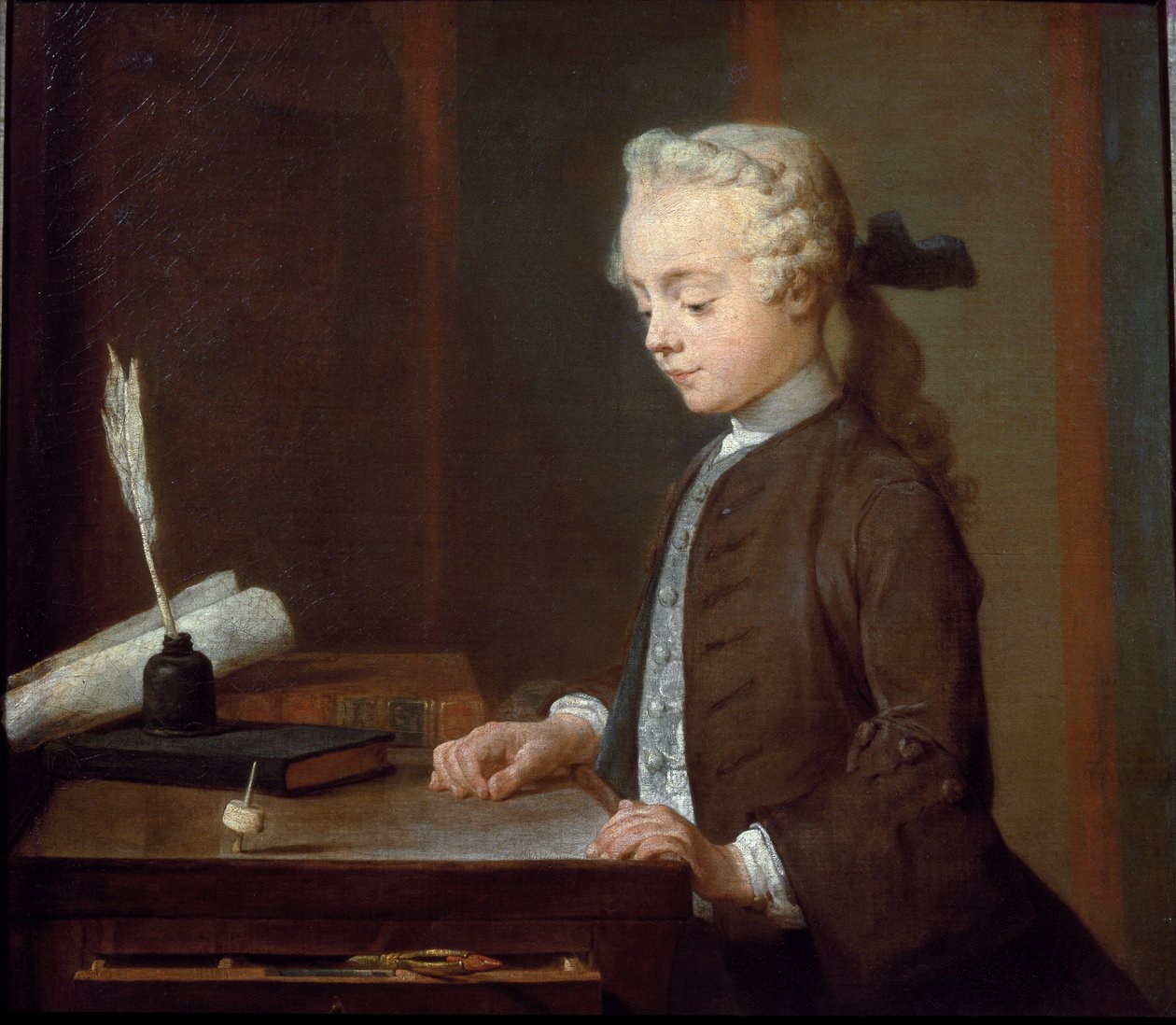 Niño con trompo de Jean Baptiste Simeon Chardin