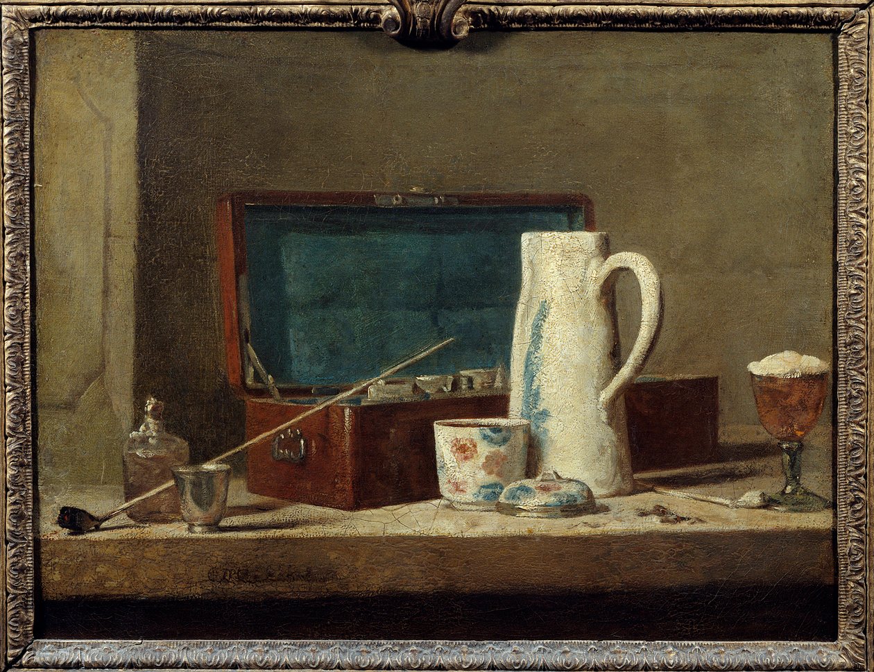 Pipas y jarrón para beber o fumar de Jean Baptiste Simeon Chardin