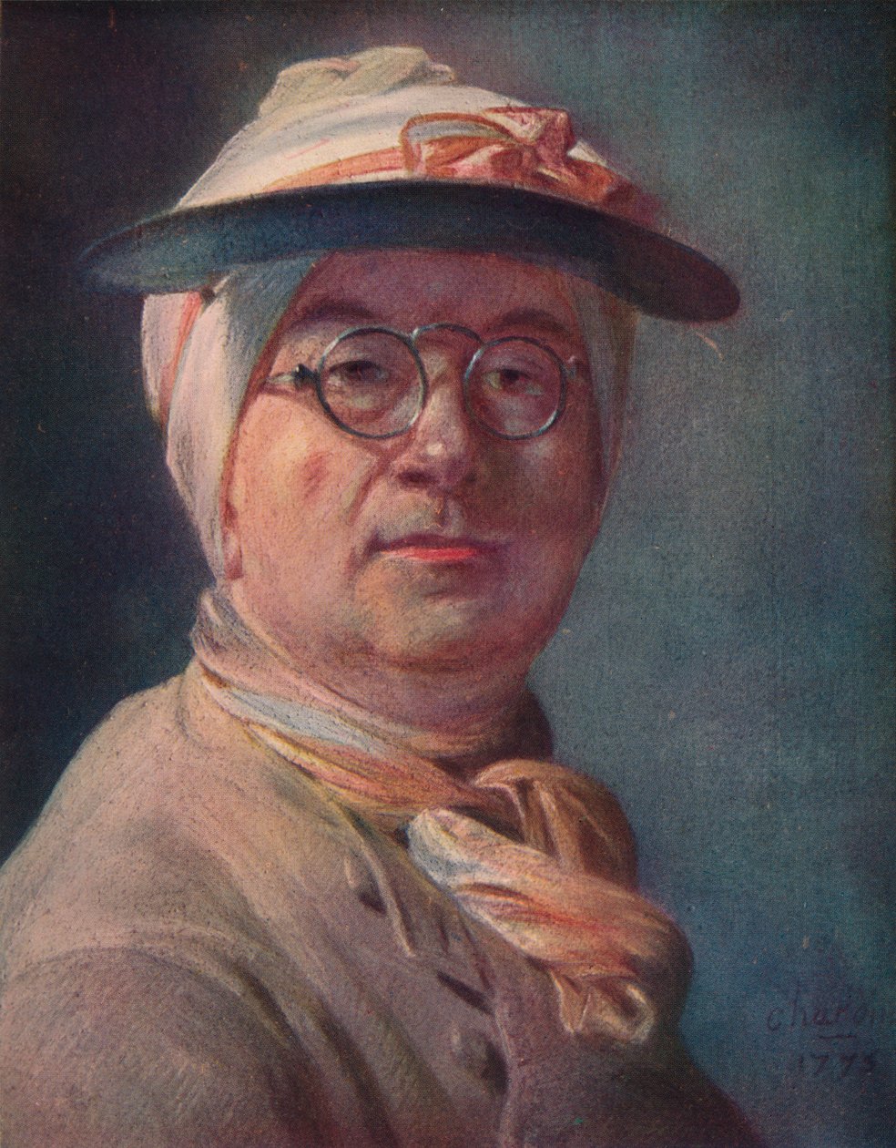 Autorretrato con gafas de Jean Baptiste Simeon Chardin