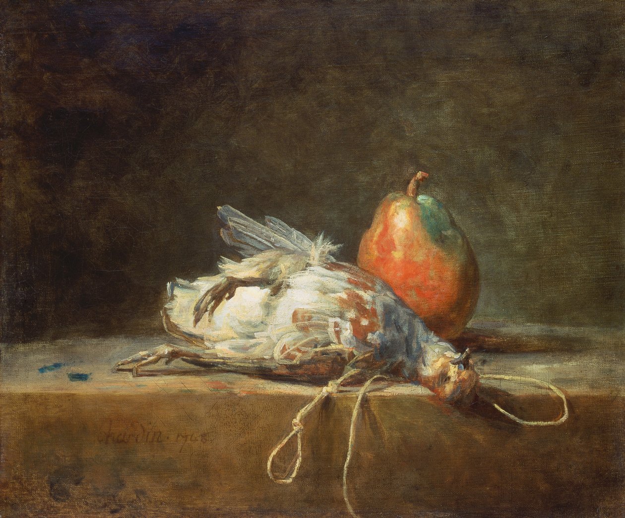 Naturaleza Muerta con Perdiz y Pera de Jean Baptiste Simeon Chardin