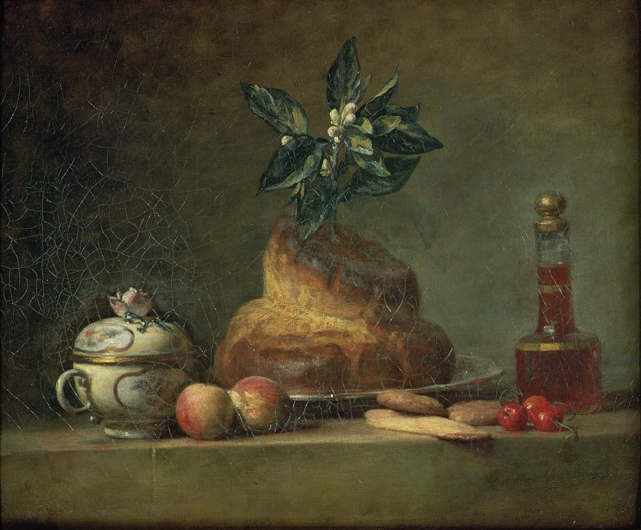 La brioche o el postre, 1763 de Jean Baptiste Simeon Chardin