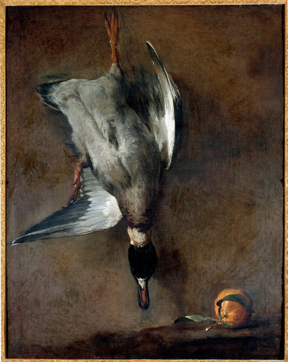 El pato muerto de Jean Baptiste Simeon Chardin