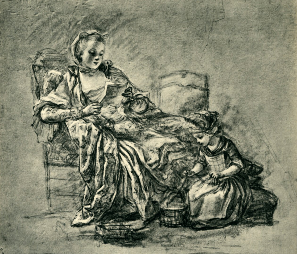 La Carta, mediados-finales del siglo XVIII, 1943 de Jean Baptiste Simeon Chardin