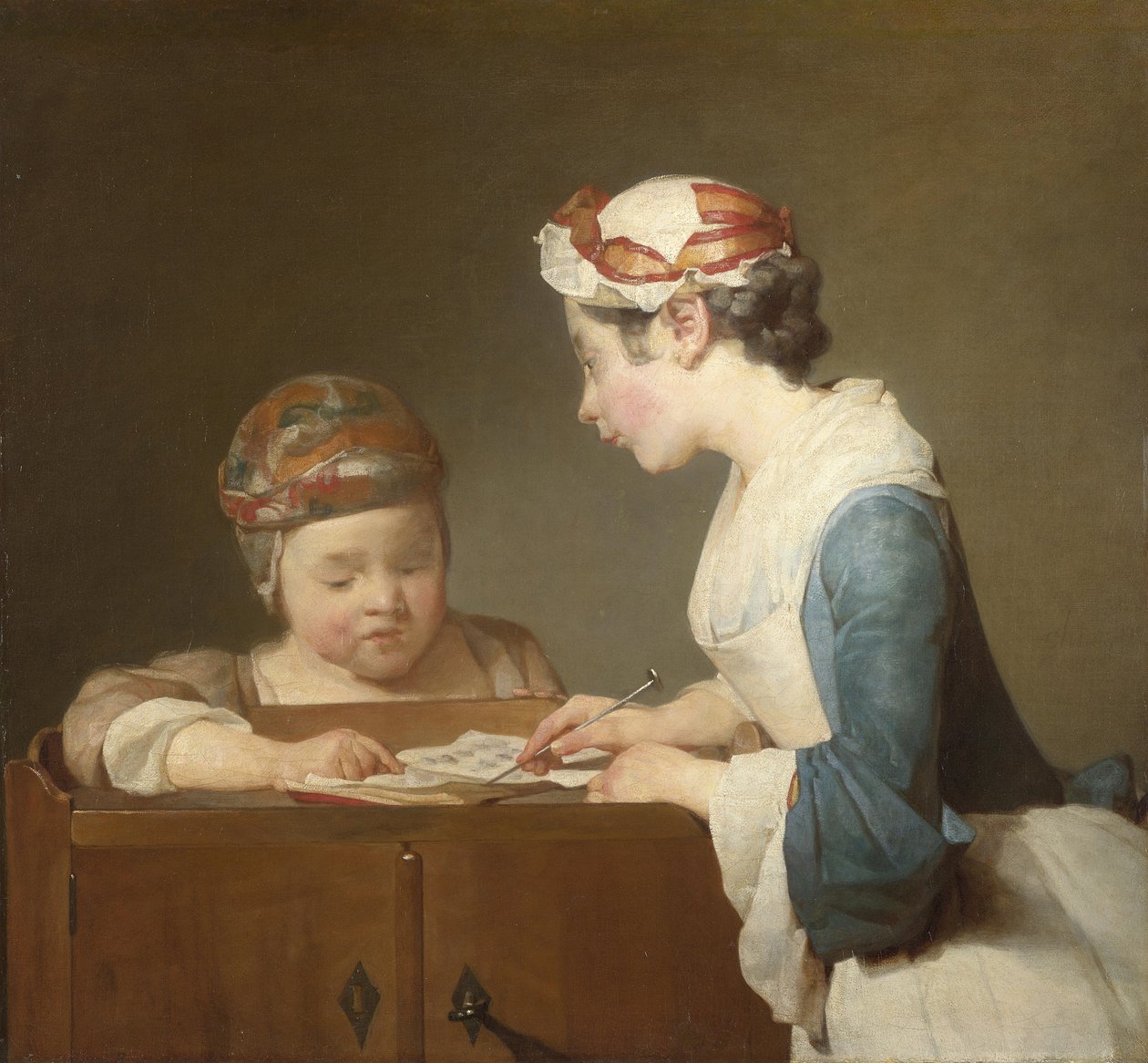 La Joven Maestra de Jean Baptiste Simeon Chardin