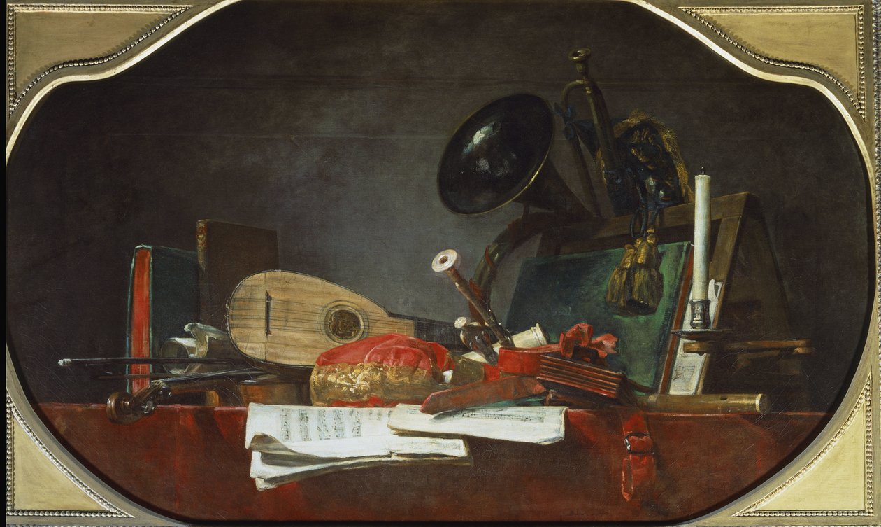 Los atributos de la música Naturaleza muerta de Jean Baptiste Simeon Chardin