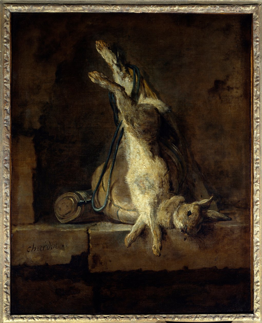 El conejo muerto y equipo de caza de Jean Baptiste Simeon Chardin