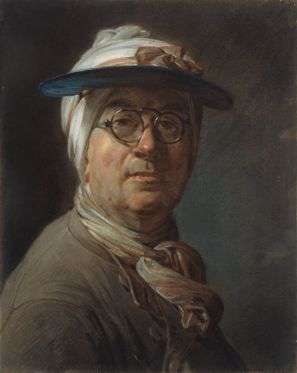 1984.61 - Autorretrato con visera de Jean Baptiste Simeon Chardin