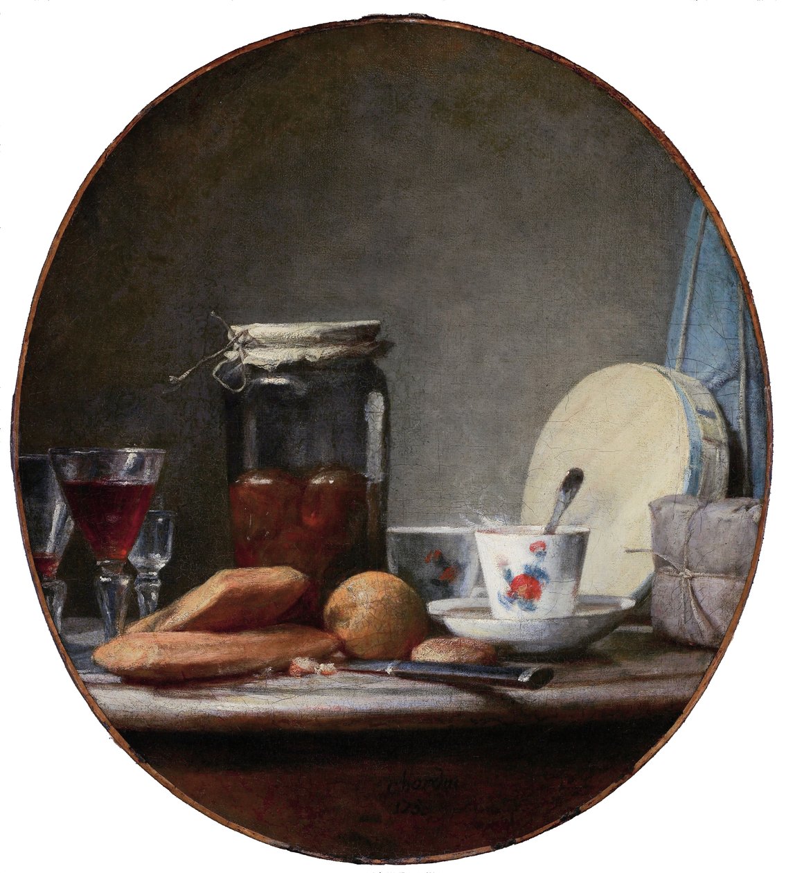 Tarro de albaricoques de Jean Baptiste Simeon Chardin