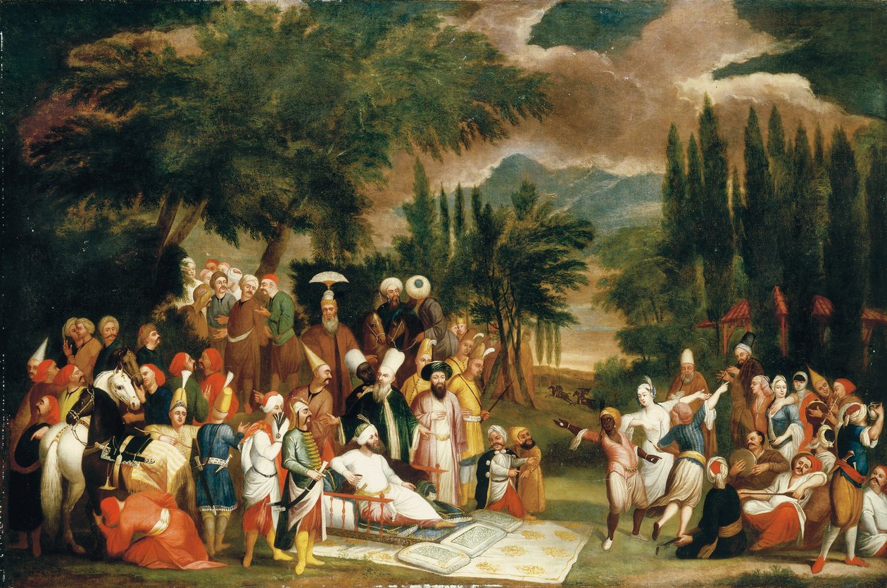 La partida de caza del sultán Ahmed III de Jean Baptiste Vanmour