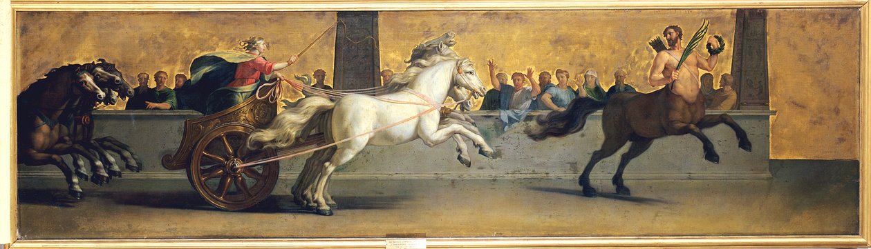 La educación de Aquiles: Carreras de carros, mediados-finales del siglo XVII de Jean Baptiste de Champaigne