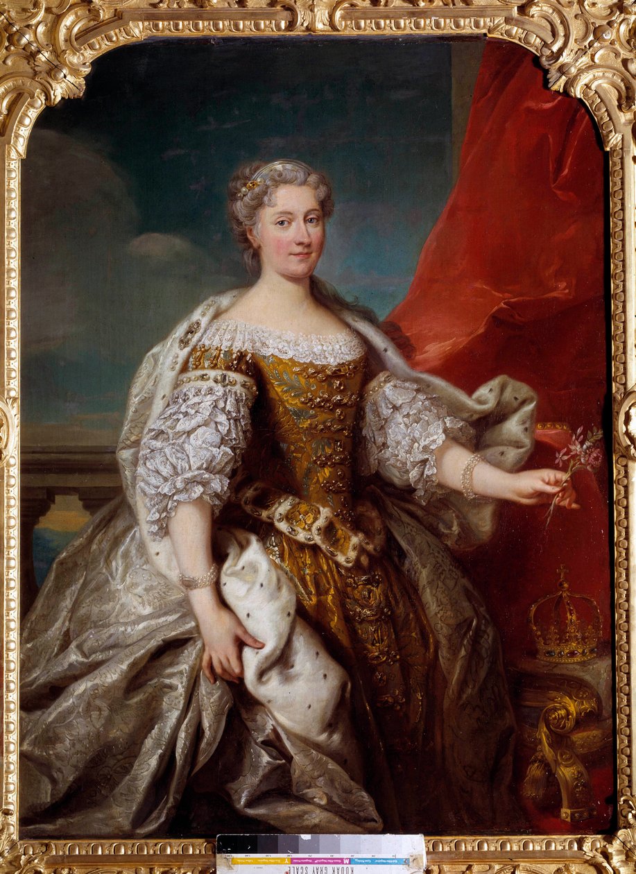 Retrato de Catalina Bnin Opalinska, esposa de Stanislas Lescinski, Reina de Polonia y luego Duquesa de Lorena y Bar (1680-1747). Pintura de Jean Baptiste Van Loo (1684-1745) 1725 de Jean Baptiste van Loo