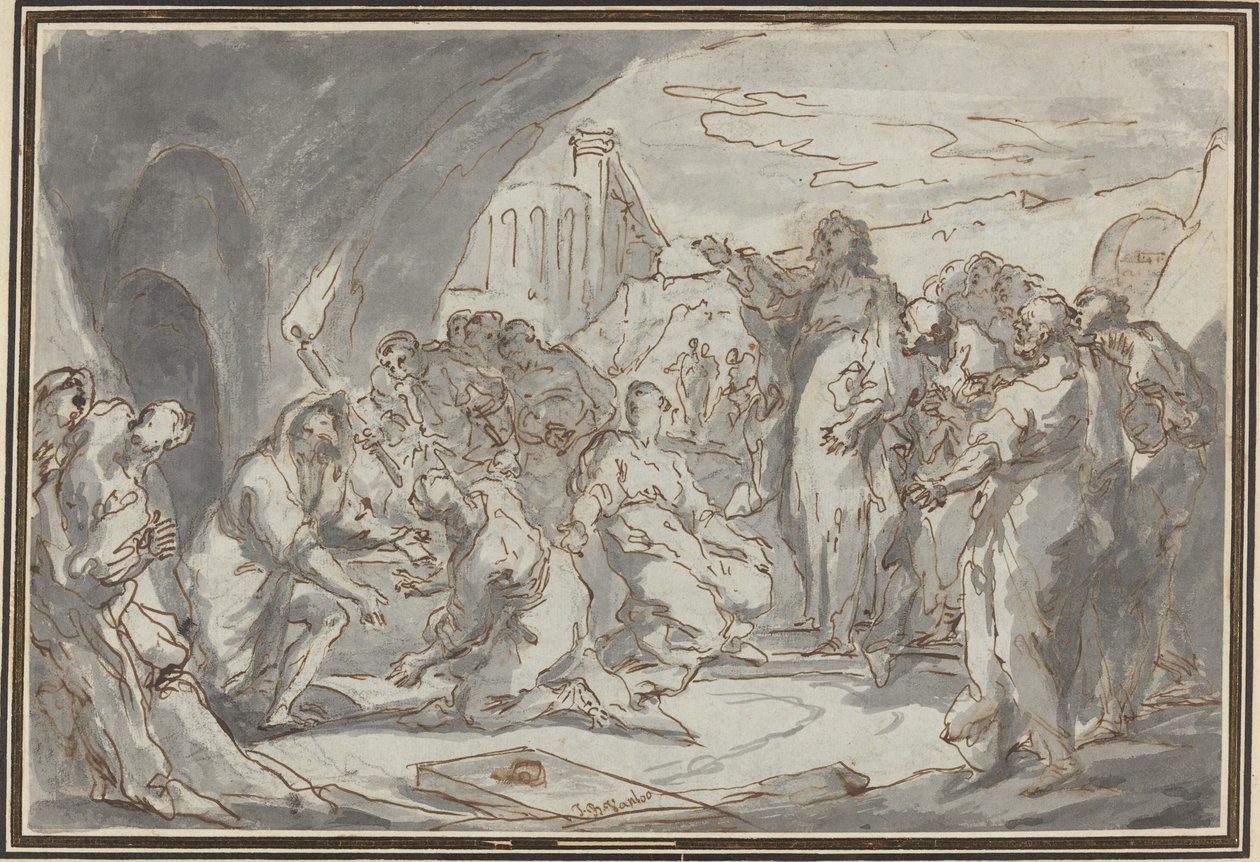 La resurrección de Lázaro de Jean Baptiste van Loo