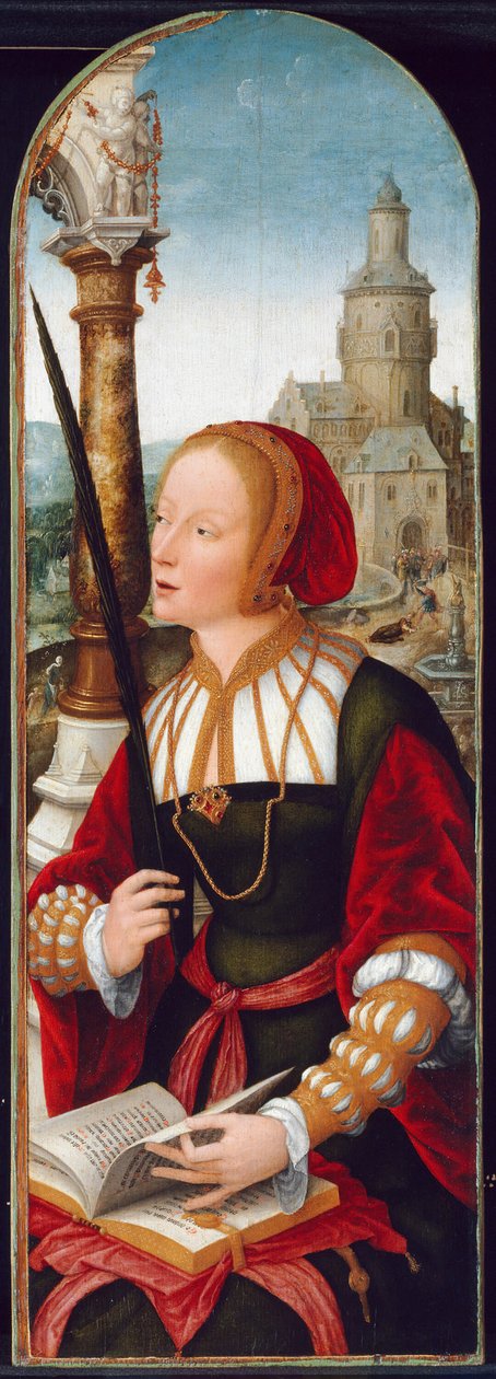 Santa Bárbara, c. 1520 de Jean Bellegambe
