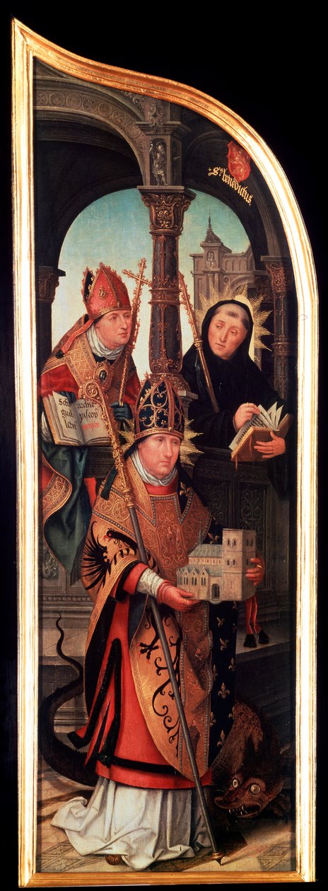 La Anunciación, tríptico, panel lateral, 1517 de Jean the Elder Bellegambe