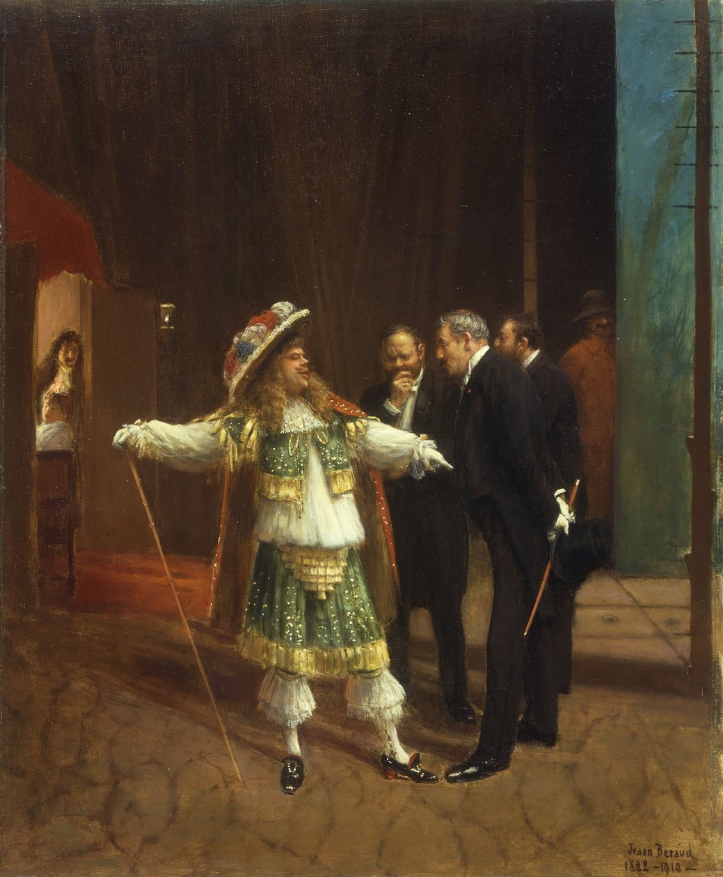 Coquelin el Viejo en "El burgués gentilhombre" de Molière, c.1882 de Jean Beraud