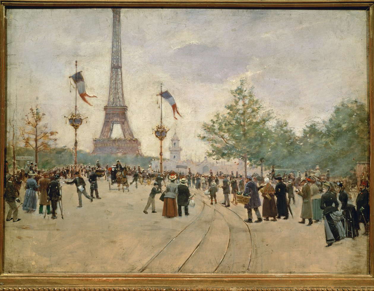 Entrada a la Exposición Universal de París ... de Jean Beraud