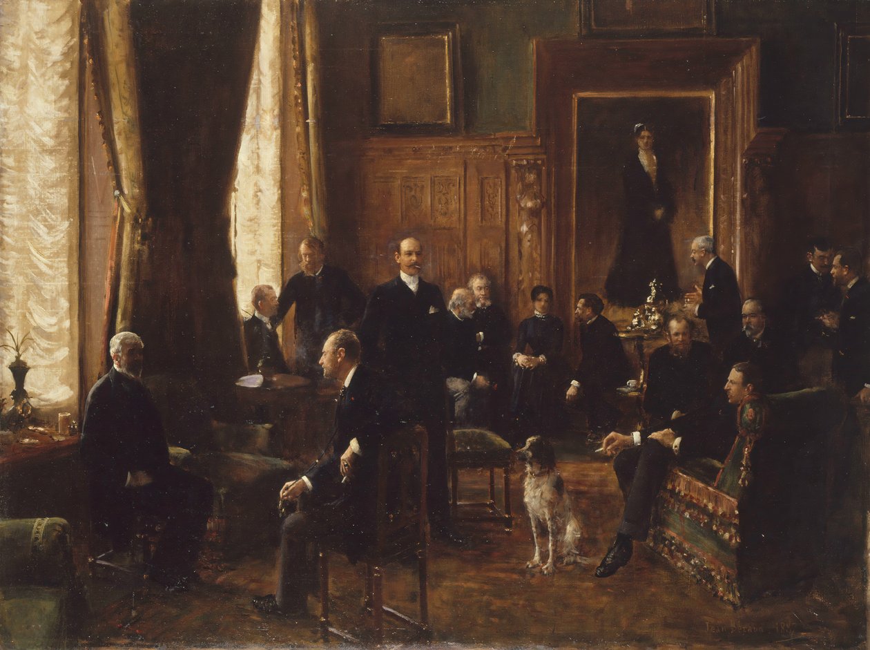 El salón de la condesa Potocka, 1887 de Jean Beraud
