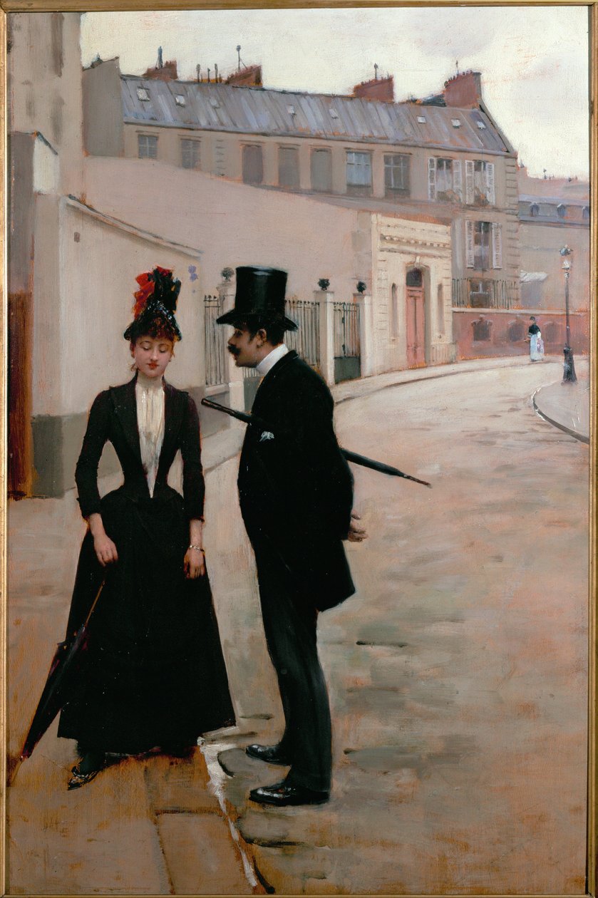 La proposición (óleo sobre lienzo) de Jean Beraud