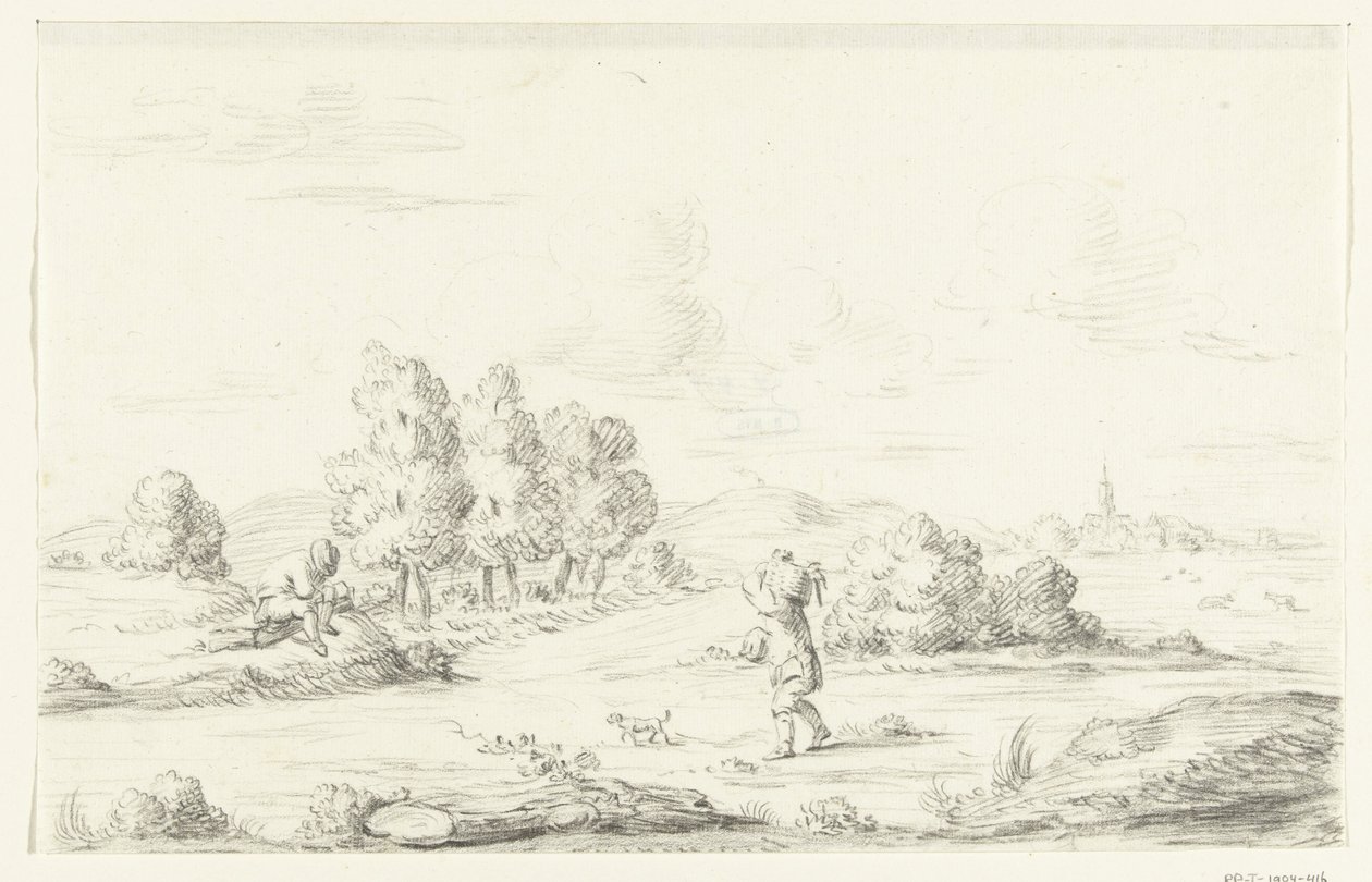 paisaje con dos hombres de Jean Bernard