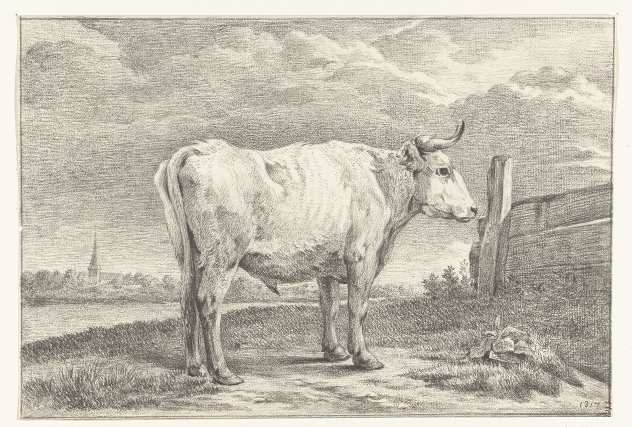 Toro de pie, a la derecha de Jean Bernard