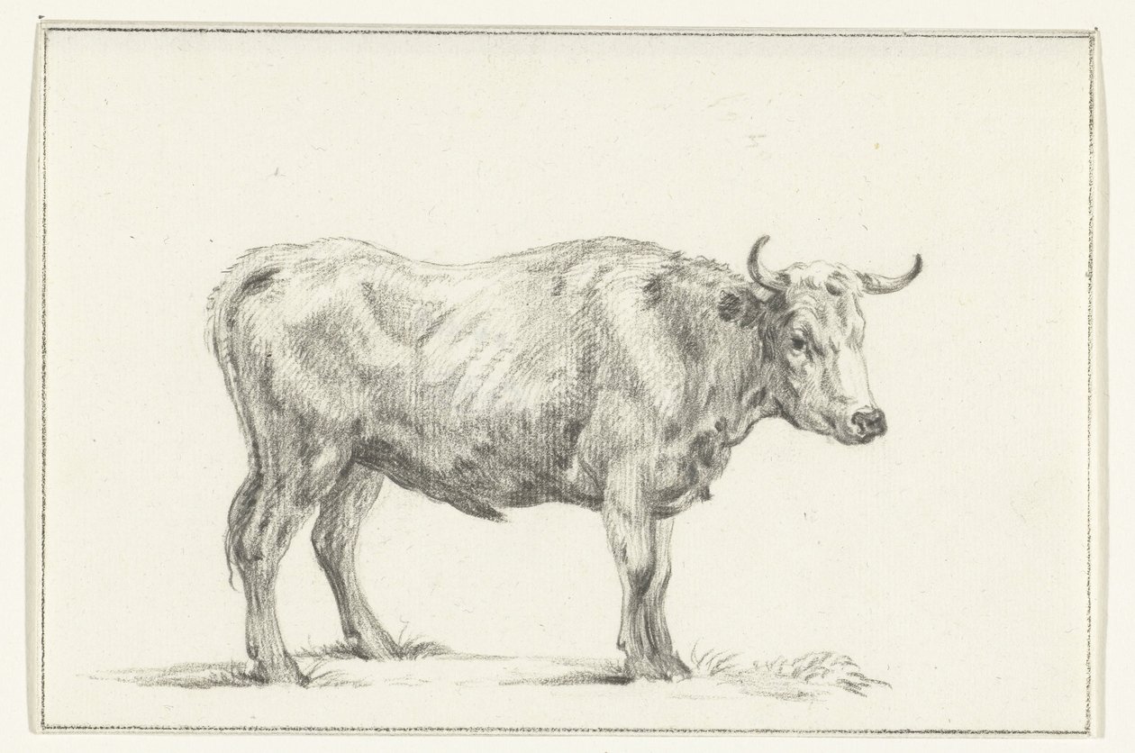 Toro de pie, a la derecha de Jean Bernard