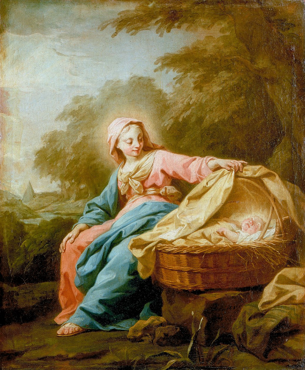 Descanso en la Huida a Egipto, 1756 de Jean Bernard Restout