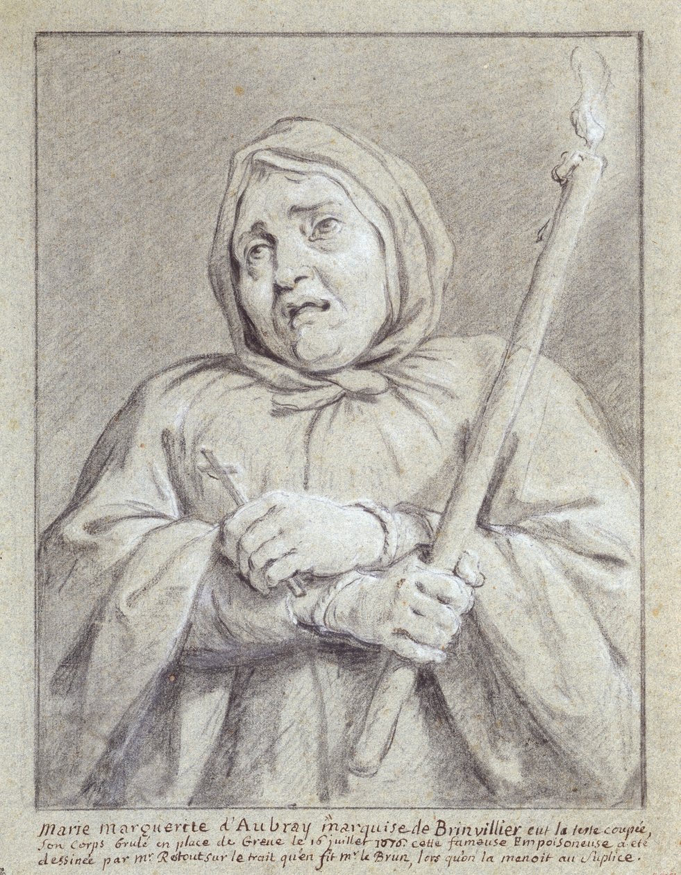 La marquesa de Brinvilliers camino a su muerte de Jean Bernard Restout