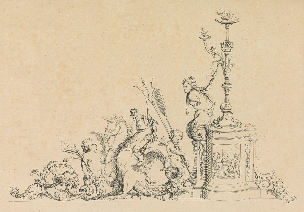 Diseños arabescos para varios usos inventados por J.B. Toro, 1716 de Jean Bernard Toro