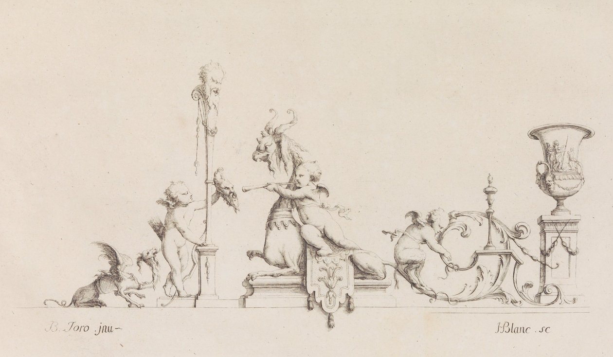 Diseños para varios usos inventados por M. B. Toro, 1718 o después de Jean Bernard Toro