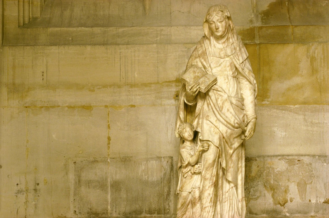 Santa Ana y su hija la Virgen María (mármol) de Jean Bullant