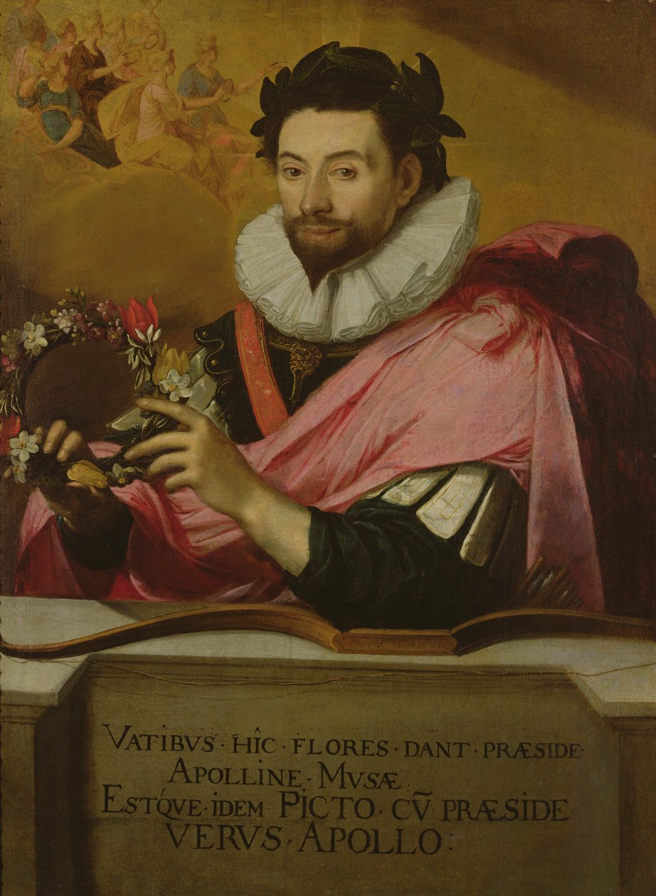 Retrato de Jean de Caulet con la corona de Apolo, 1635 de Jean Chalette