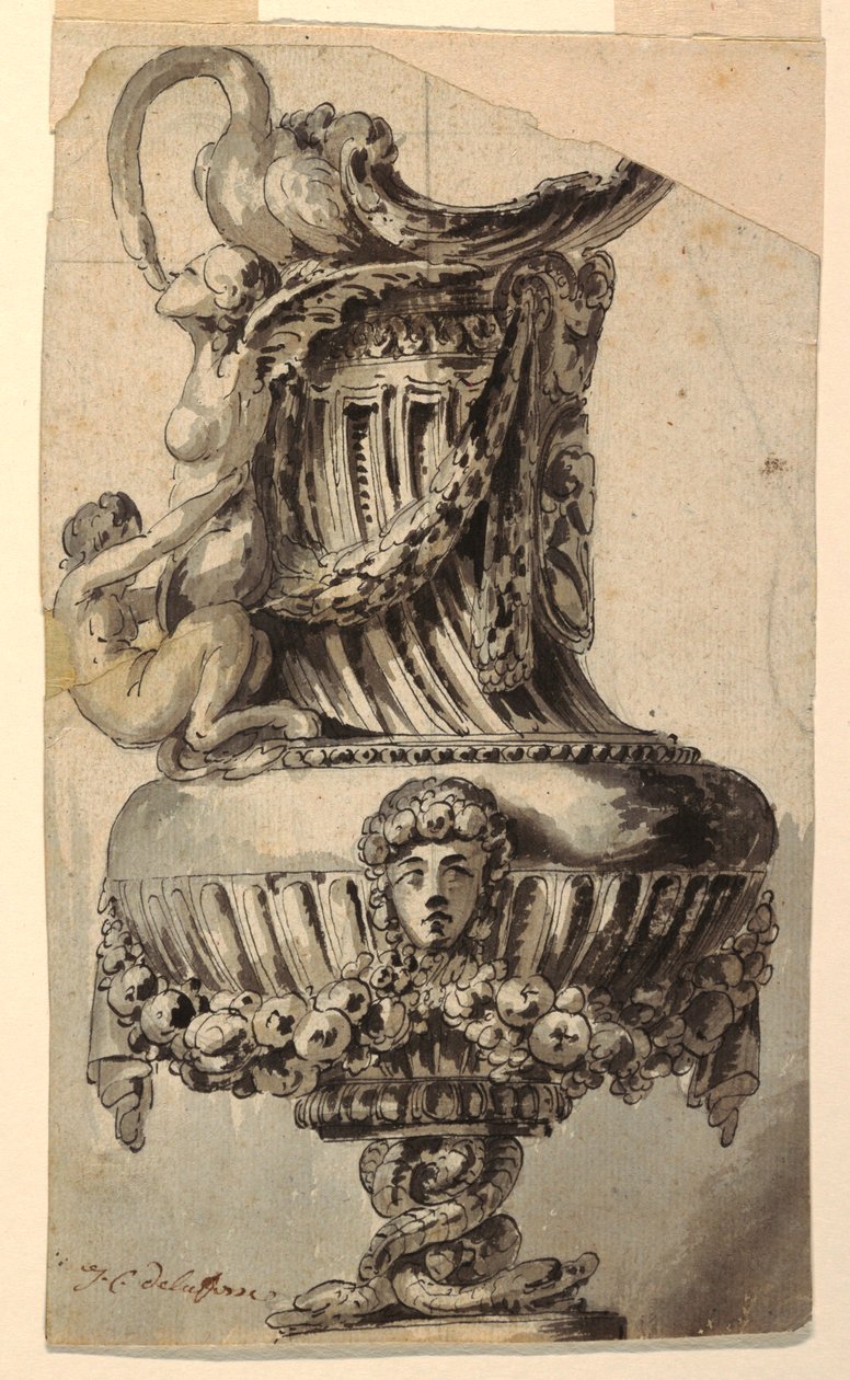 Diseño para una jarra decorativa de Jean Charles Delafosse