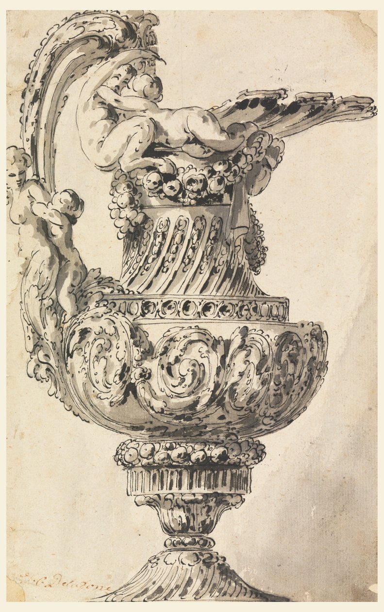 Diseño para una jarra decorativa de Jean Charles Delafosse