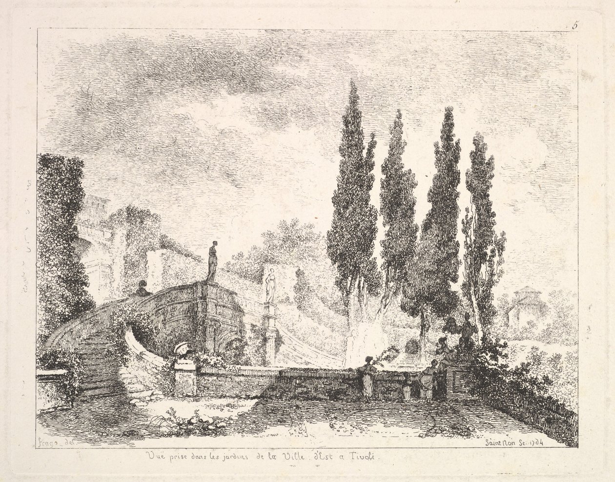 Vista de los jardines de la Villa d