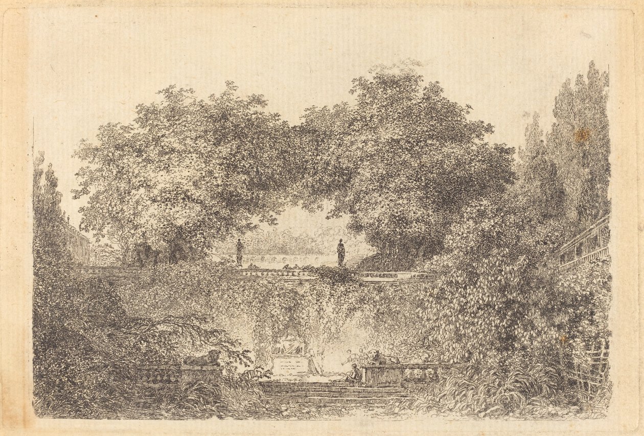 El Pequeño Parque de Jean Claude Richard de Saint Non after Jean Honoré Fragonard