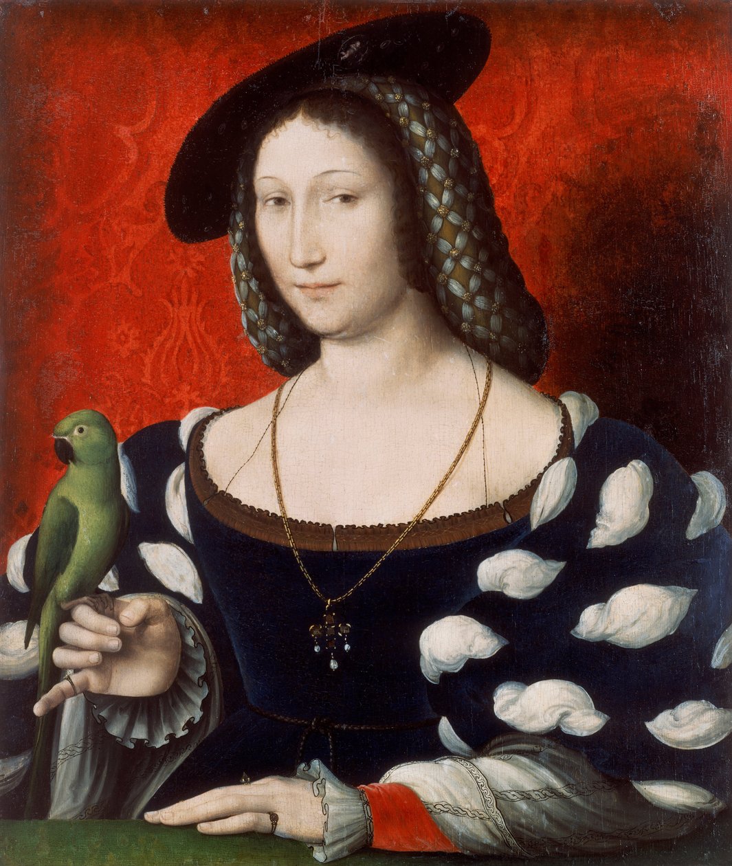 Retrato de Margarita de Navarra Título(s) alternativo(s):  Retrato de una dama con un loro Retrato de Margarita de Angulema, duquesa de Angulema, reina de Navarra Retrato de Margarita de Valois Retrato de una dama florentina de Jean Clouet