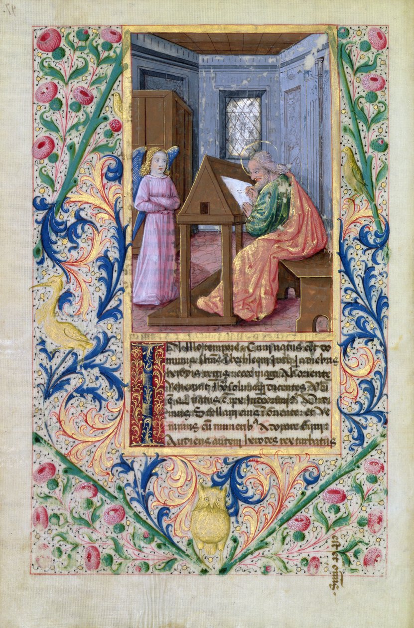 San Mateo, del Libro de Horas de Luis de Orleans, 1469 de Jean Colombe