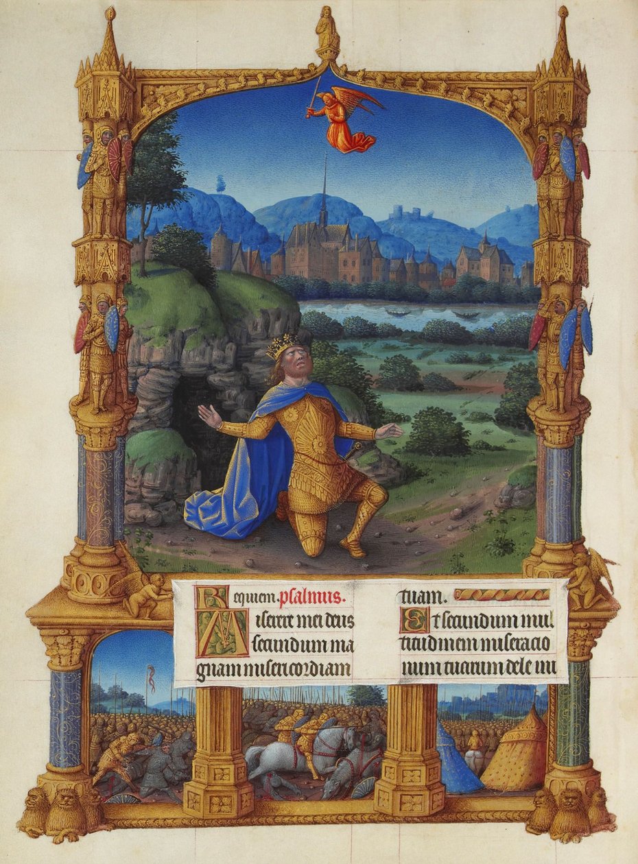 La penitencia de David, Salmo 51 de Jean Colombe