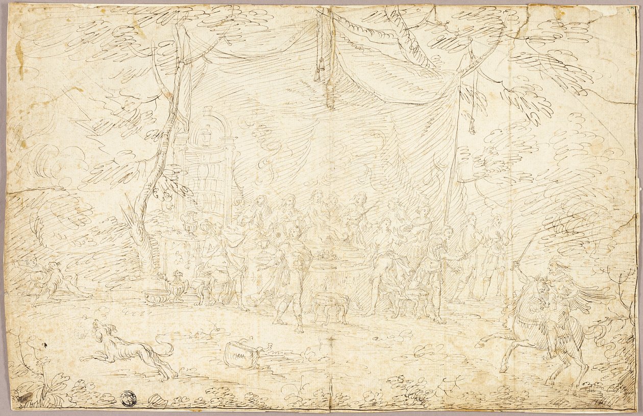 Tema literario: Escena del banquete de Jean Cotelle the younger