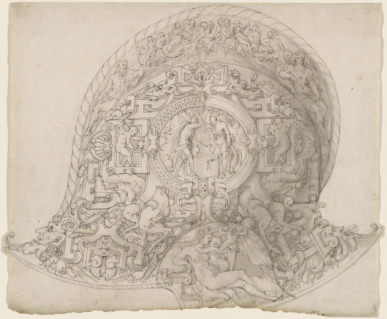 Diseño para un Casco Burgonet de Jean Cousin the Elder